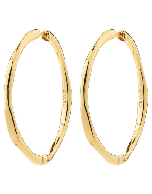 Pilgrim - pendientes de aro Presence chapados en oro, 2 de 4