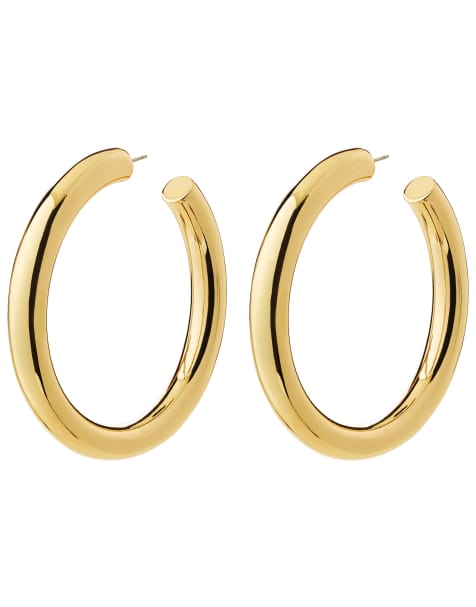 Pilgrim - pendientes de aro Tovin chapados en oro - view 1