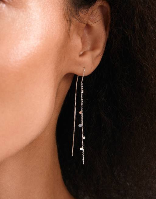 Pilgrim - Pendientes de cadena Baylen plateados, 4 de 4