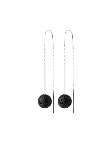 Pilgrim - pendientes de cadena Root plateados - view 1