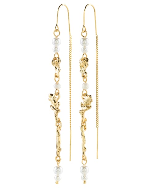 Pilgrim - pendientes de cadena Sloan chapados en oro - view 1