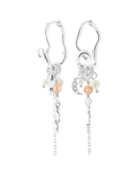 Pilgrim - pendientes Maran plateados - view 1