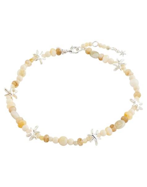 Pilgrim Prism ankle chain in silver plated - view 1