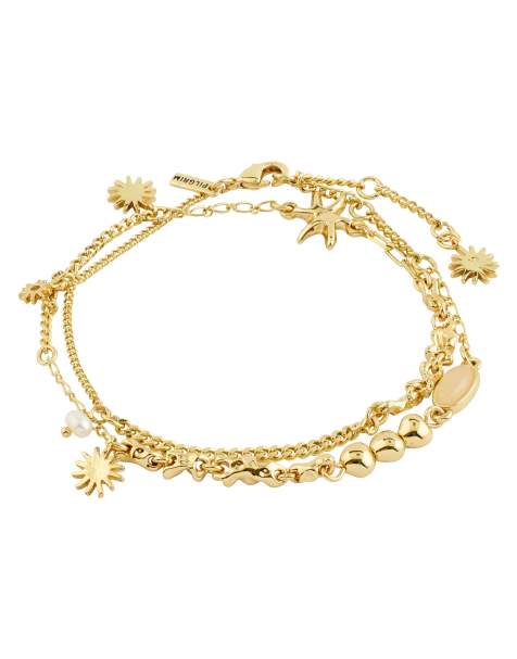 Pilgrim Prism bracelet in gold plated - view 1