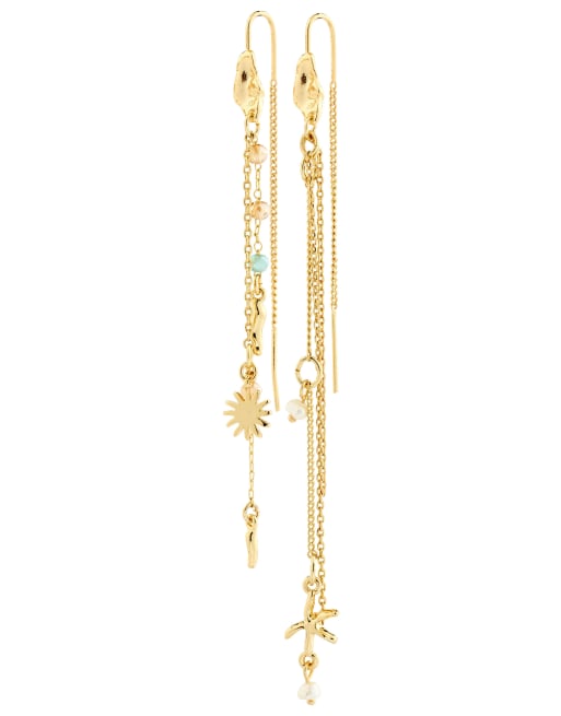 Pilgrim Prism earrings in gold plated, 2 of 4