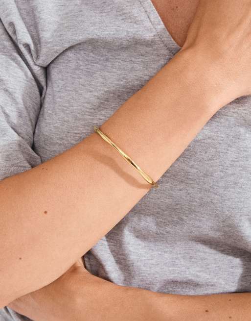 Pilgrim - pulsera rígida chapada en oro Haze, 3 de 4