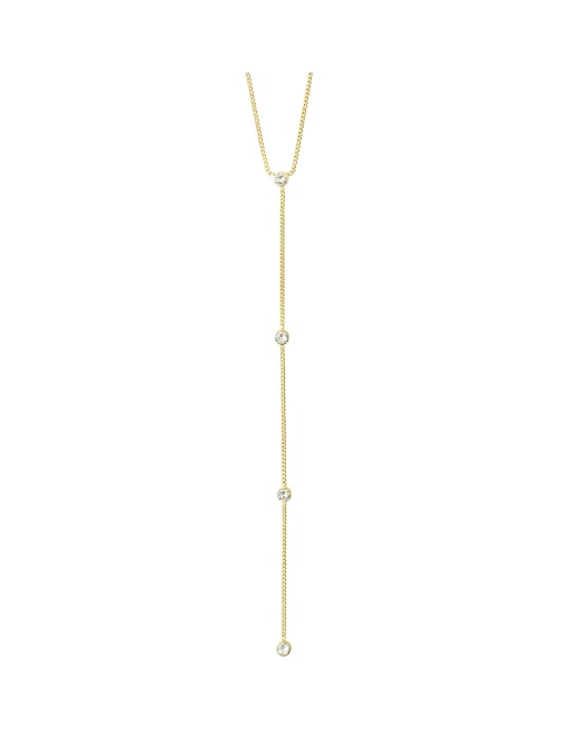 Pilgrim Root Y necklace in gold plated, 2 of 4