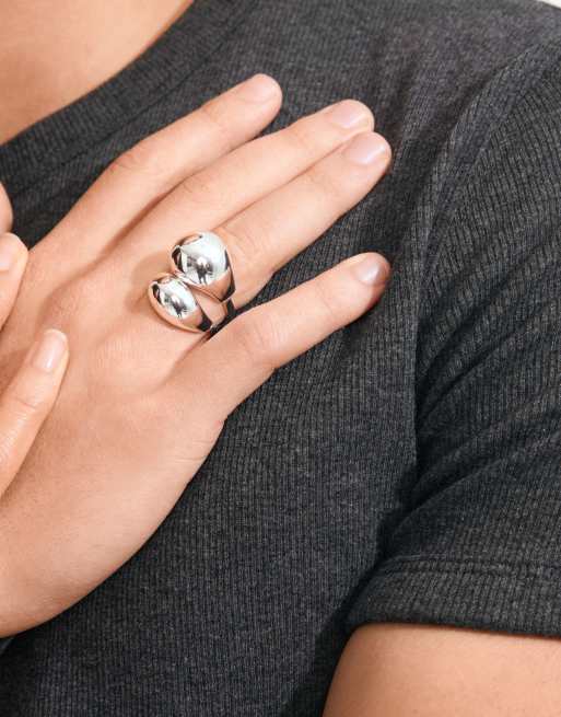 Pilgrim - set de 2 anillos Evon chapados en plata, 4 de 4