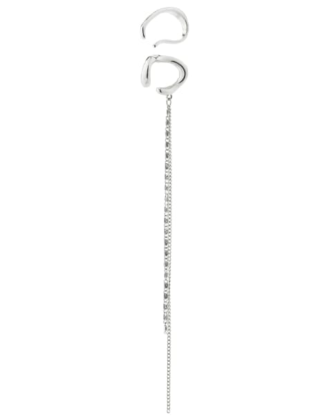 Pilgrim - set de ear cuff Evon 2 en 1 plateado - view 1