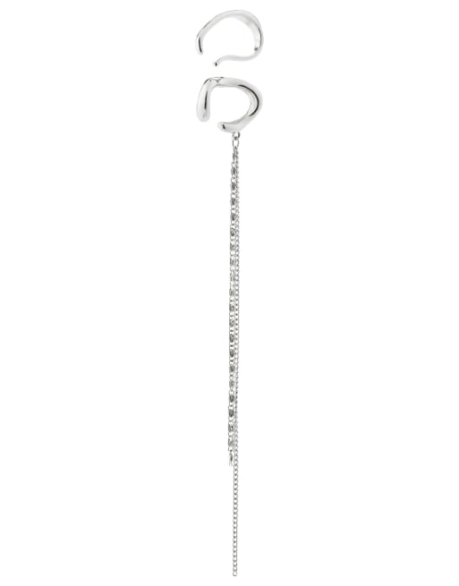 Pilgrim - set de ear cuff Evon 2 en 1 plateado, 2 de 4