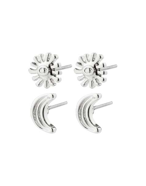 Pilgrim - set de pendientes Misha 2 en 1 chapado en plata - view 1