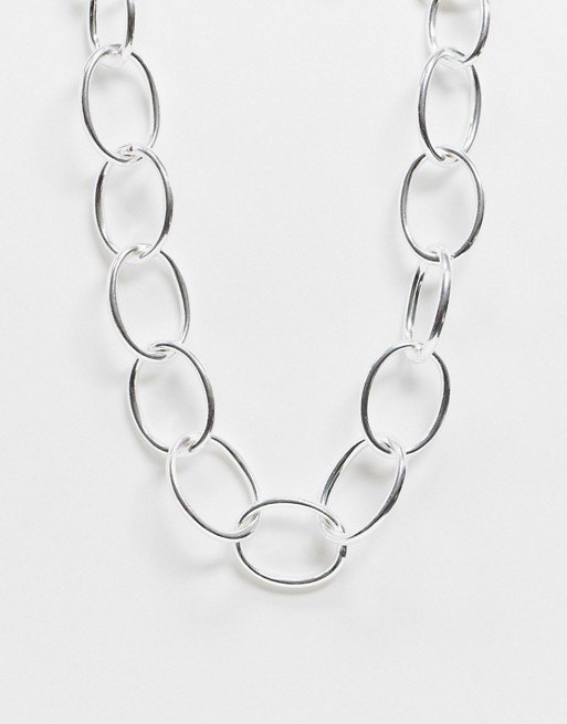 Pilgrim silver-plated chunky chain necklace