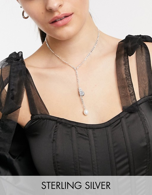 Pilgrim silver-plated neckalce with three pendants
