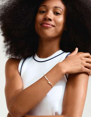 Pilgrim - Sloan - Bracelet en plaqué argent-Blanc