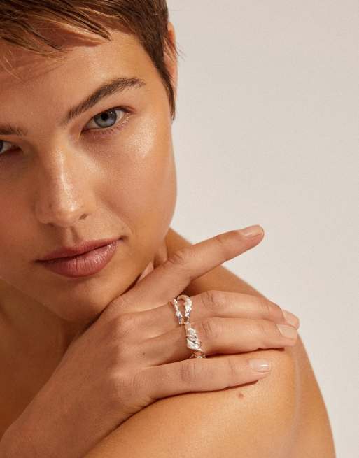 Pilgrim - Storm - 3 in 1 set met ringen in verzilverd, 4 van 4