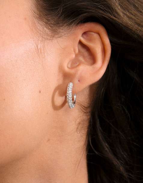 Pilgrim Tatum medium hoops in silver plated - view 1