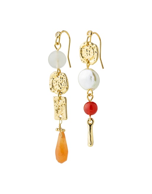 Pilgrim Trace earrings in gold plated, 2 of 4