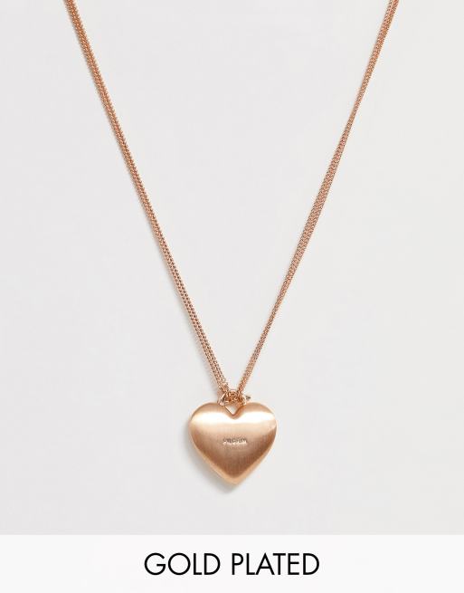 Pilgrim - Vergulde ketting in roségoud met hartjeshanger