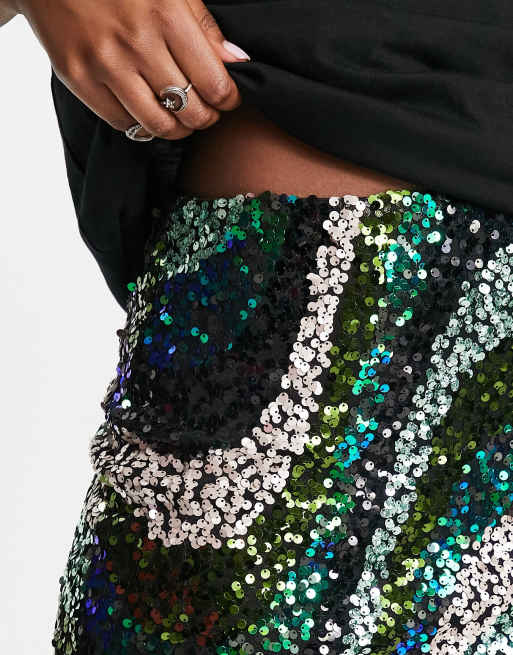 Sequin Mini A-Line Skirt