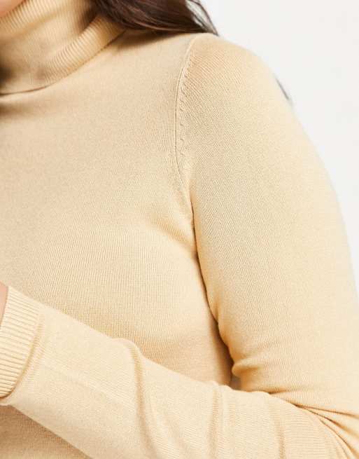 Pimkie – Beżowy sweter z golfem i długimi rękawami, 3 z 4