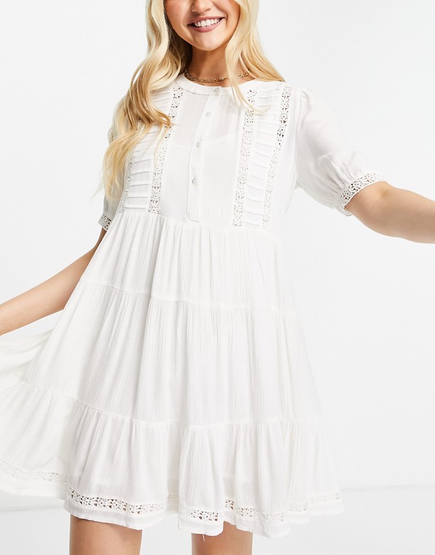 Wielka Wyprzedaż Pimkie – Biała luźna sukienka Biały