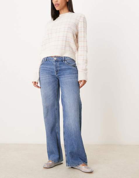 Pimkie - Blå jeans med lav talje og brede ben - view 1