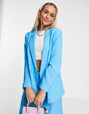 Pimkie tailored blazer in blue - ASOS Price Checker