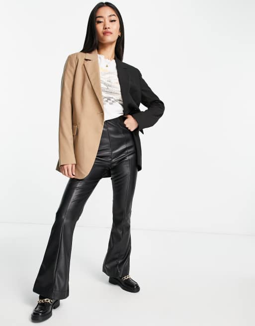 Pimkie - Blazer i splejset beige/sort design 