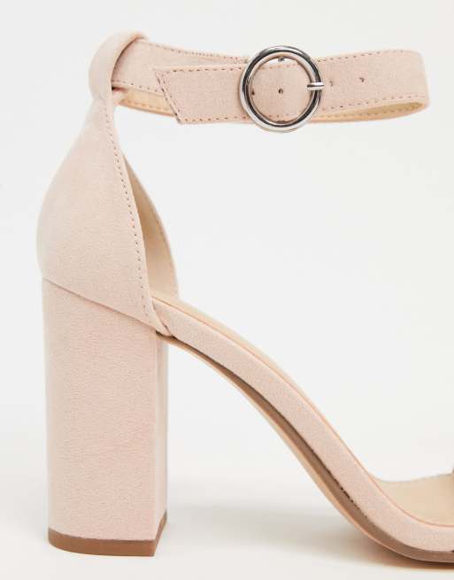 Nude block outlet heels asos