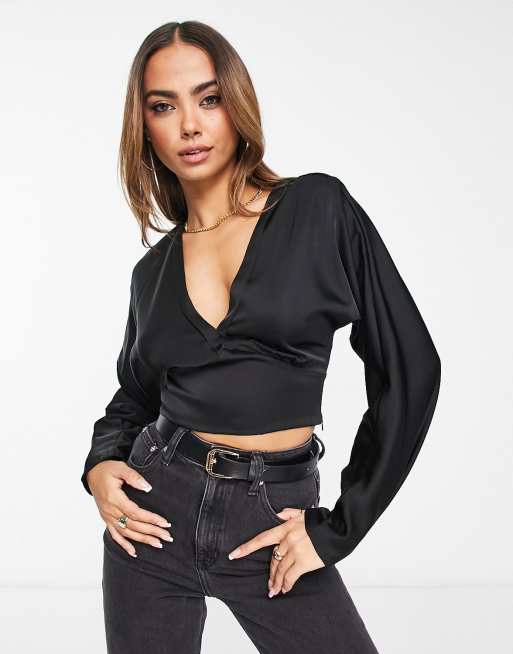 Pimkie - Blouse met V-hals in zwart