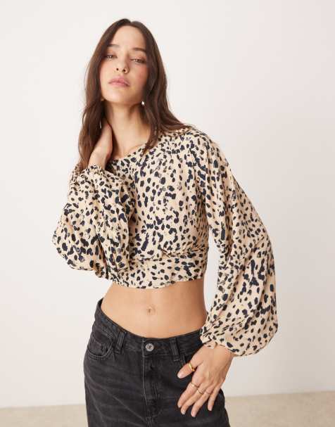 Pimkie - Blusa corta con stampa animalier e fiocco sul retro - view 1