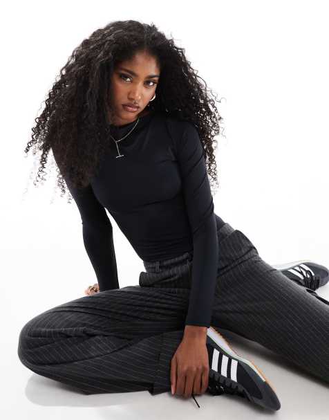 Pimkie boat neck long sleeve bodysuit in black - view 1