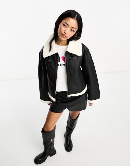 Pimkie faux fur collar padded jacket deals