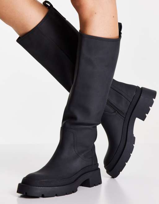 Pimkie Bottes plates semelle paisse Noir