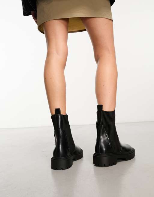 Pimkie Bottines Chelsea avec d tails lastiqu s Noir ASOS