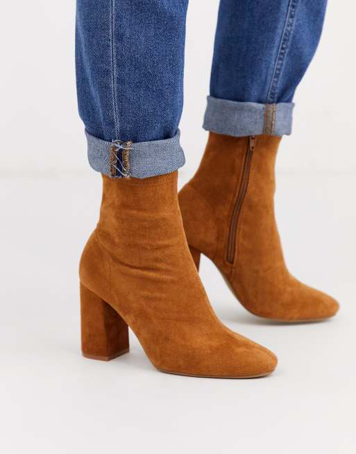 Bottines store suedine camel