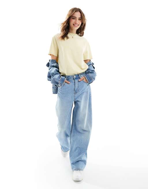 Pimkie – Boyfriend-T-Shirt in Blassgelb