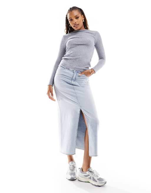 Pimkie brushed knit high neck long sleeve top in grey, 4 of 4