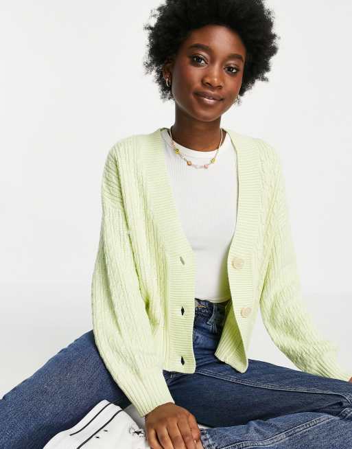 Asos cable outlet knit cardigan