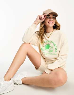 Pimkie - California - College-Sweatshirt in Beige, Kombiteil-Neutral