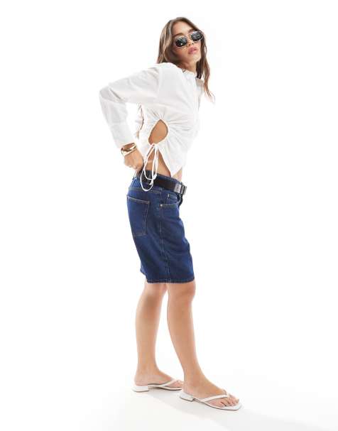 Pimkie - Camicia bianca arricciata con laccio e cut-out - view 1