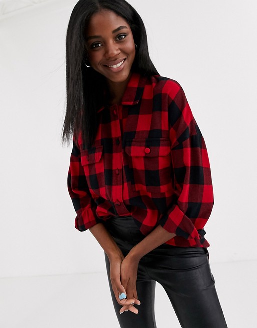 Pimkie check shirt in red