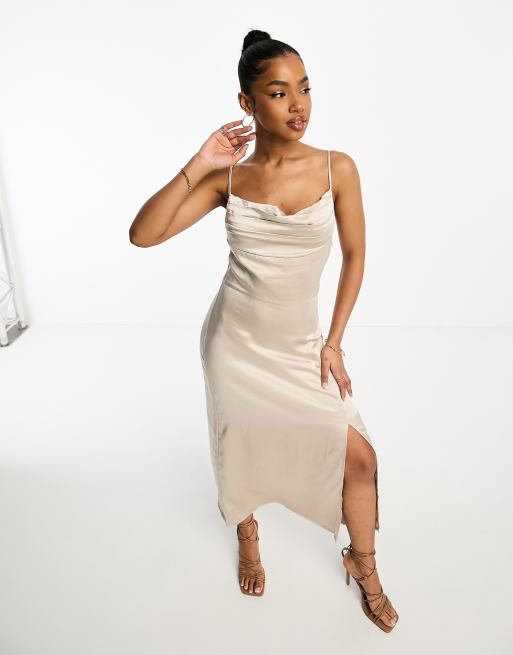 Silk side shop split dress