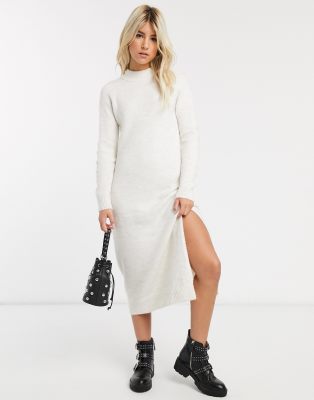 asos cream jumper dress