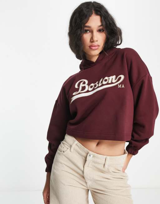 Cropped shop college sweatshirts