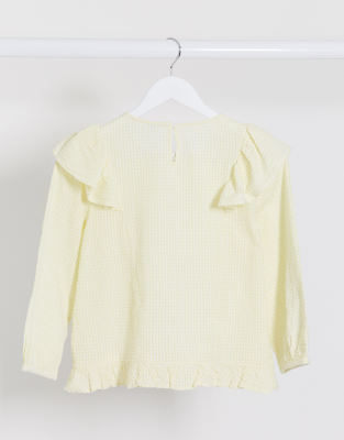 yellow gingham blouse