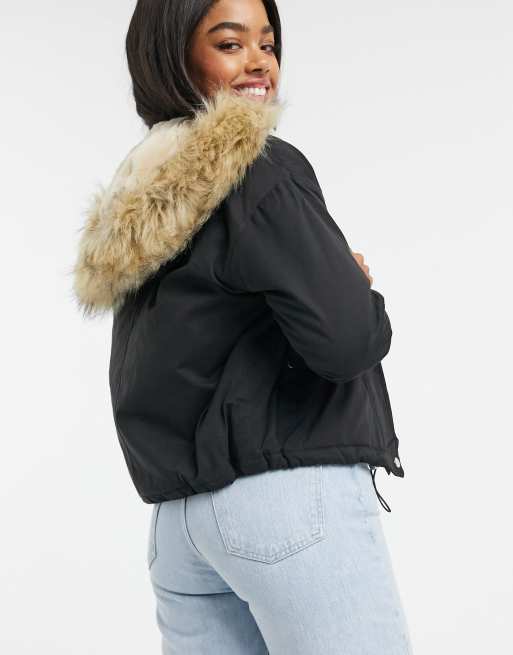 Cropped parka clearance