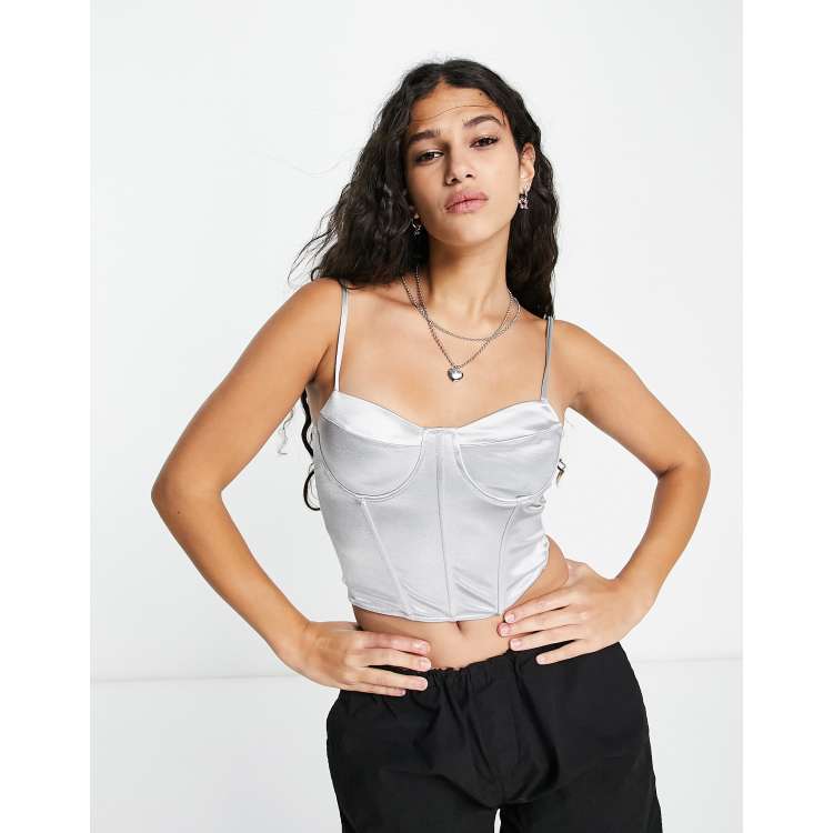 Floral Fitted Strappy Corset Tops Women Court Vintage Vest Sexy