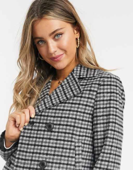 Pimkie cropped tailored jacket in check