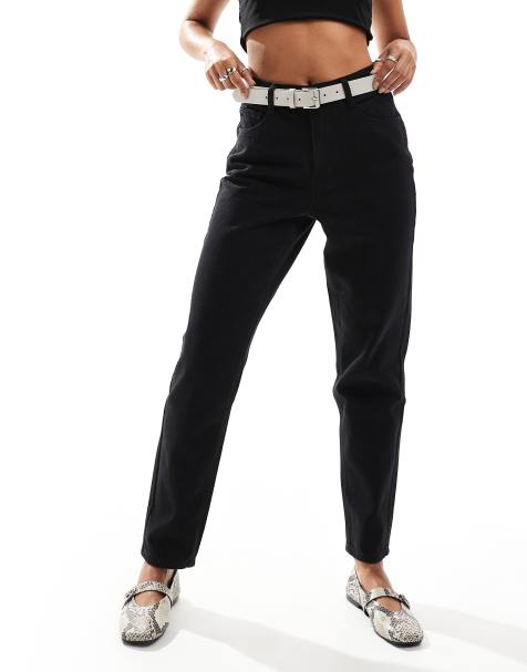 Pimkie – Czarne jeansy mom fit z podwyższonym stanem - view 1